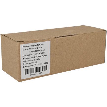 A-SECUR - Fuente de Alimentación CCTV de 12V 5A regulable 4 bornes - Imagen 3