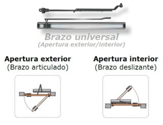 CDVI - OPERADOR DIGIWAY SR SIMPLE CON BRAZO UNIVERSAL CON MÓDULO BLUETOOTH - 230VAC - 200KG