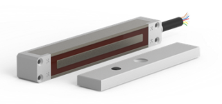 O&C - ME280SW1 (ME510) Serie M Cerradura electromagnética de sobreponer 2800N 12V/24V DC con estado de puerta IP65