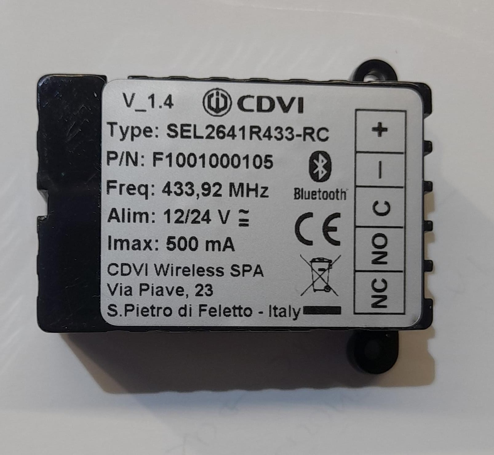 CDVI - Receptor 433Mhz RX CUBE Bluethooth