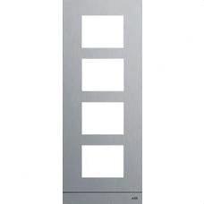 NIESSEN - Placa de calle 4 módulos tamaño 1/4 acero inoxidable