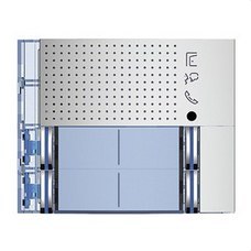 BTICINO - Placa frontal audio 4 pulsadores 2 columnas acabado Allmetal