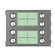 BTICINO - Placa frontal pulsador 8 pulsadores 2 columnas acabado Robur