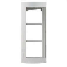 BTICINO - Soporte con 3 módulos acabado Allmetal