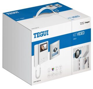 TEGUI - Kit video 1 vivienda 2 hilos, placa SFERA NEW HQ y monitor SERIE 8