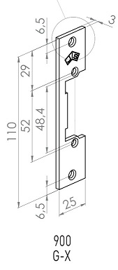JIS - FRONTAL CORTO 900 INOX. /