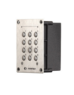 TELECTRISA - Teclado en acero inoxidable de empotrar IK08 e IP45 2 relés 12Vca/5A programables