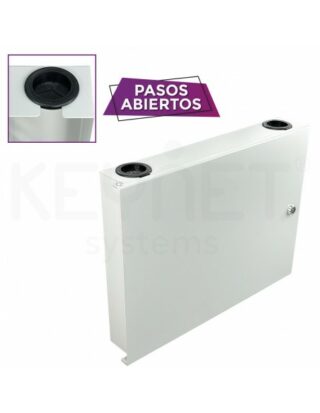 KEYNET SYSTEMS - Caja empalme-distribución 2 puertos paso 2 puertos acometidas 12 puertos SC + 12f metal 275x225x55mm