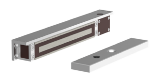 O&C - ME300SW1 (ME410)Serie M Cerradura electromagnética de sobreponer 2800N 12V/24V DC con estado de puerta