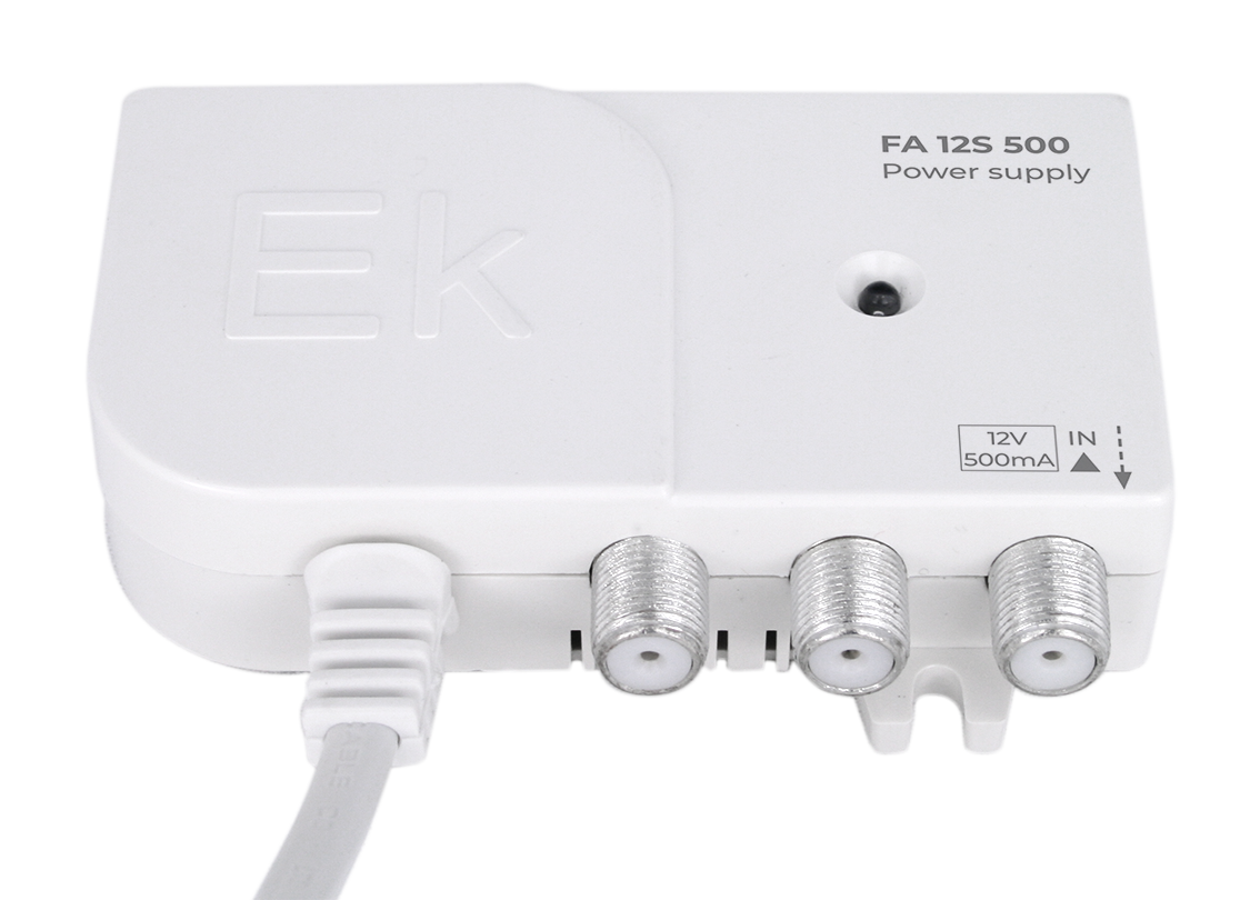 EKSELANS BY ITS - Fuente de alimentacion conmutada voltaje de salida 12Vdc corriente maxima 500mA 2 salidas con conector F - Imagen 2