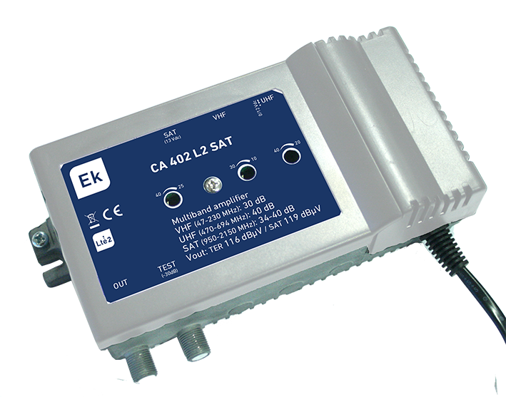 EKSELANS BY ITS - Central CA 402 L2 SAT 3 IN: VHF/UHF/SAT G:30dB/40dB/34-40dB 116/116/119dBV LTE2 - Imagen 2