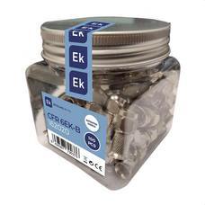 EKSELANS BY ITS - Conector F macho roscado con ring para cable 6,6-7,3mm