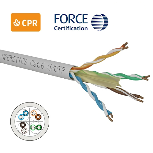 OPENETICS - Cable Cat. 6 U/UTP rígido LSZH Dca s2, d2, a1 en cajas de 305m color blanco (precio por metro) - Imagen 2
