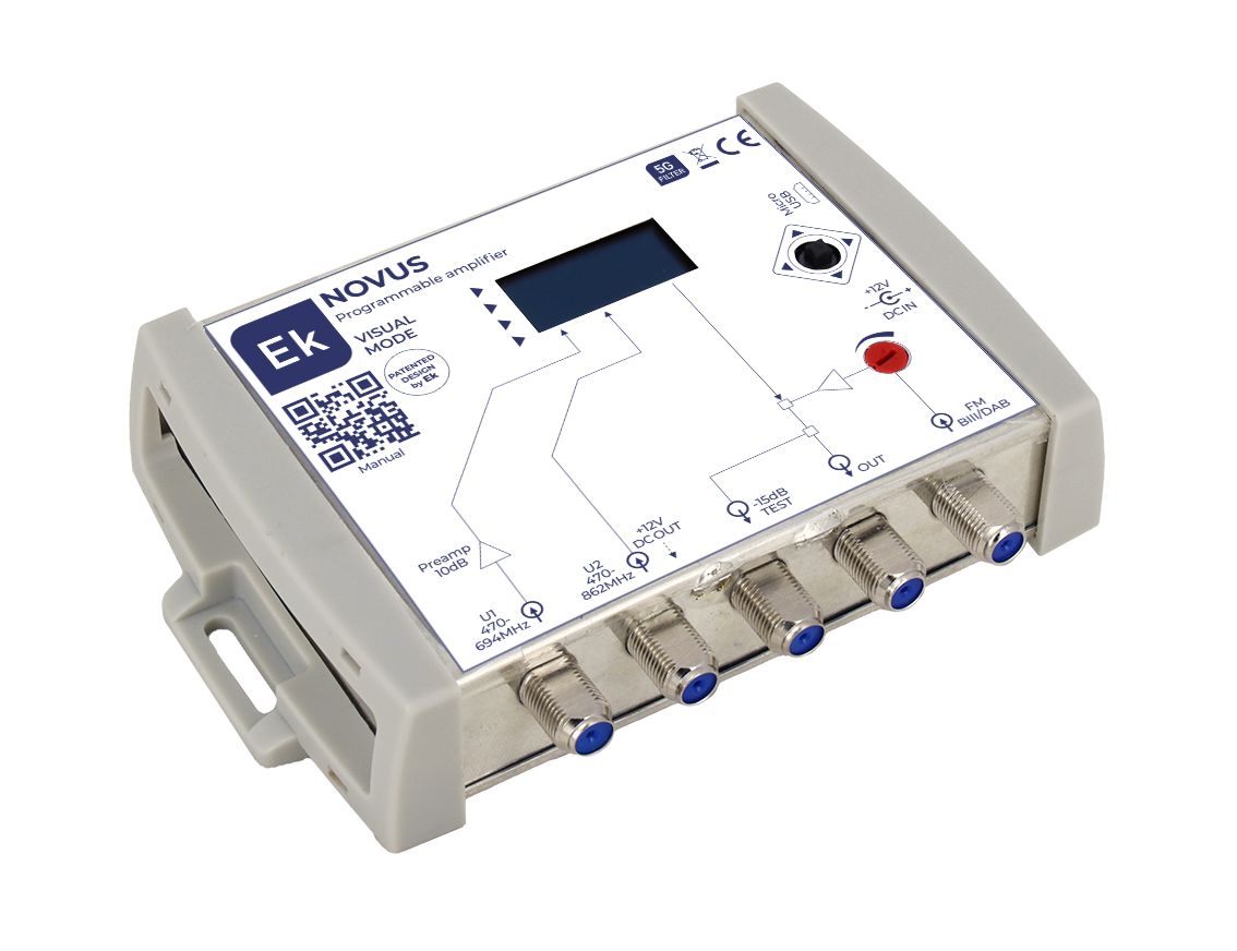 EKSELANS BY ITS - Amplificador 32 filtros UHF ultraselectivos 1 entrada UHF(G>55dB)/ 1 entrada UHF con previo interno (G>65dB) / 1 entrada FM-DAB-BIII (G>12dB) alimentación previos (12V) - Imagen 2