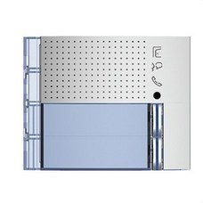 BTICINO - Placa frontal audio 2 pulsadores 1 columna acabado Allmetal
