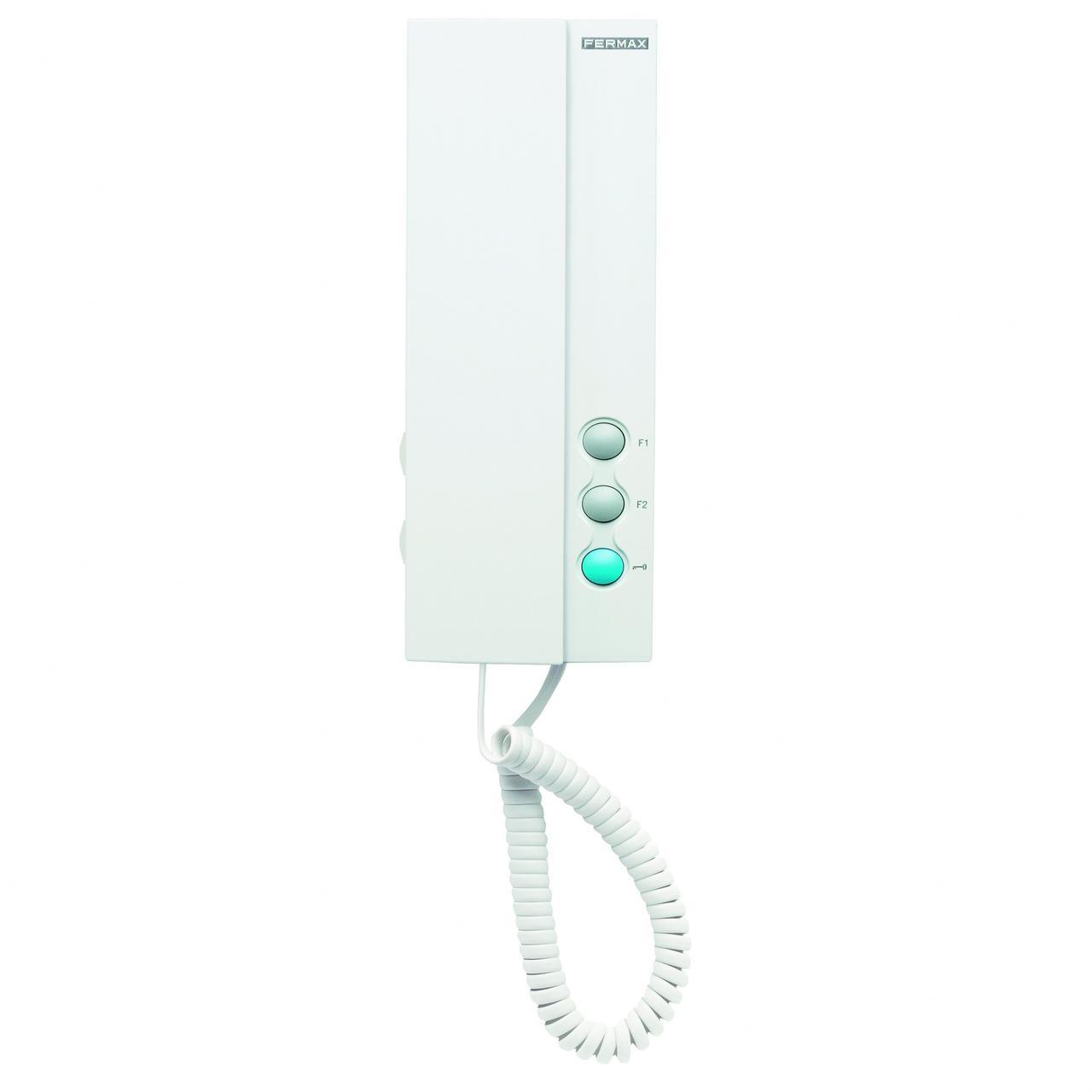 FERMAX - Teléfono LOFT con brazo auricular con imán para facilitar el colgado.Pulsador para apertura de puerta y otros dos para funciones adicionales.Control de volumen de llamada y No-Molestar por rueda lateral. Led de señalización.Instalación DUOX PLUS - Imagen 3