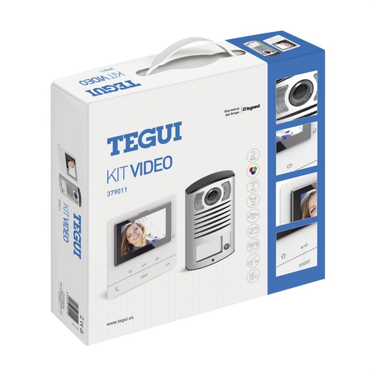 TEGUI - Kit vídeo 1 vivienda 2 hilos, placa LÍNEA 2000 y monitor Classe 100 básico - Imagen 3