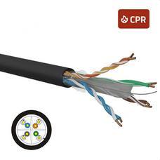 OPENETICS - Cable Cat. 6A U/UTP rígido para exterior PE Fca, en cajas de 305m color negro