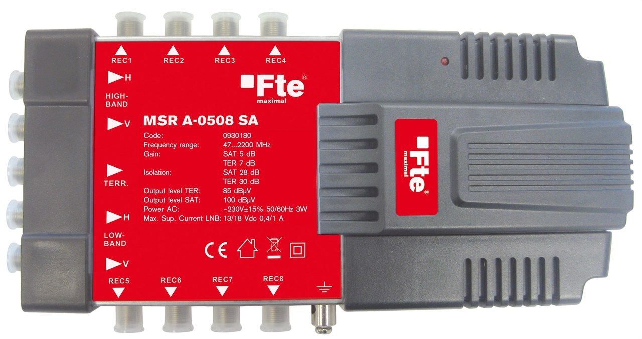 FTE-MAXIMAL - Multiconmutador 4xSAT+TER MSR A0508 SA - Imagen 2