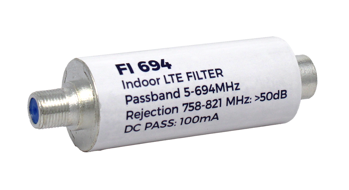 EKSELANS BY ITS - Filtro de rechazo banda Lte2 para instalación interior frecuencias de paso 5-694MHz rechazo <60dB en LTE 2 - Imagen 2