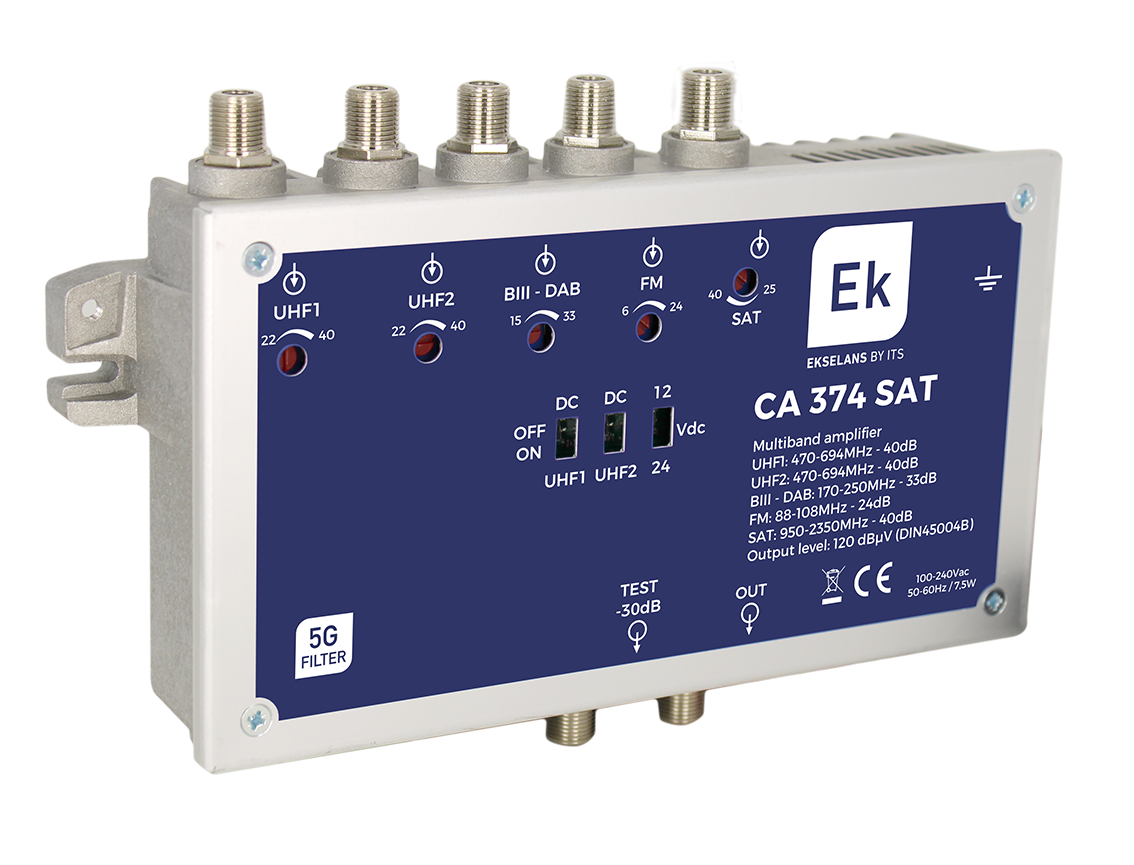 EKSELANS BY ITS - Central alta potencia 5 IN FM/BIII-DAB/2XUHF SAT G:24/33/37/40/120dBuV. - Imagen 2