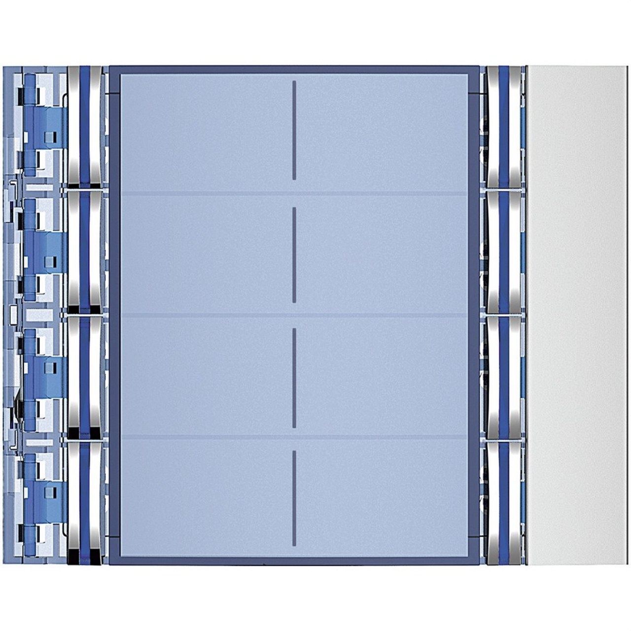 BTICINO - Placa frontal pulsador 8 pulsadores 2 columnas acabado Allmetal - Imagen 2