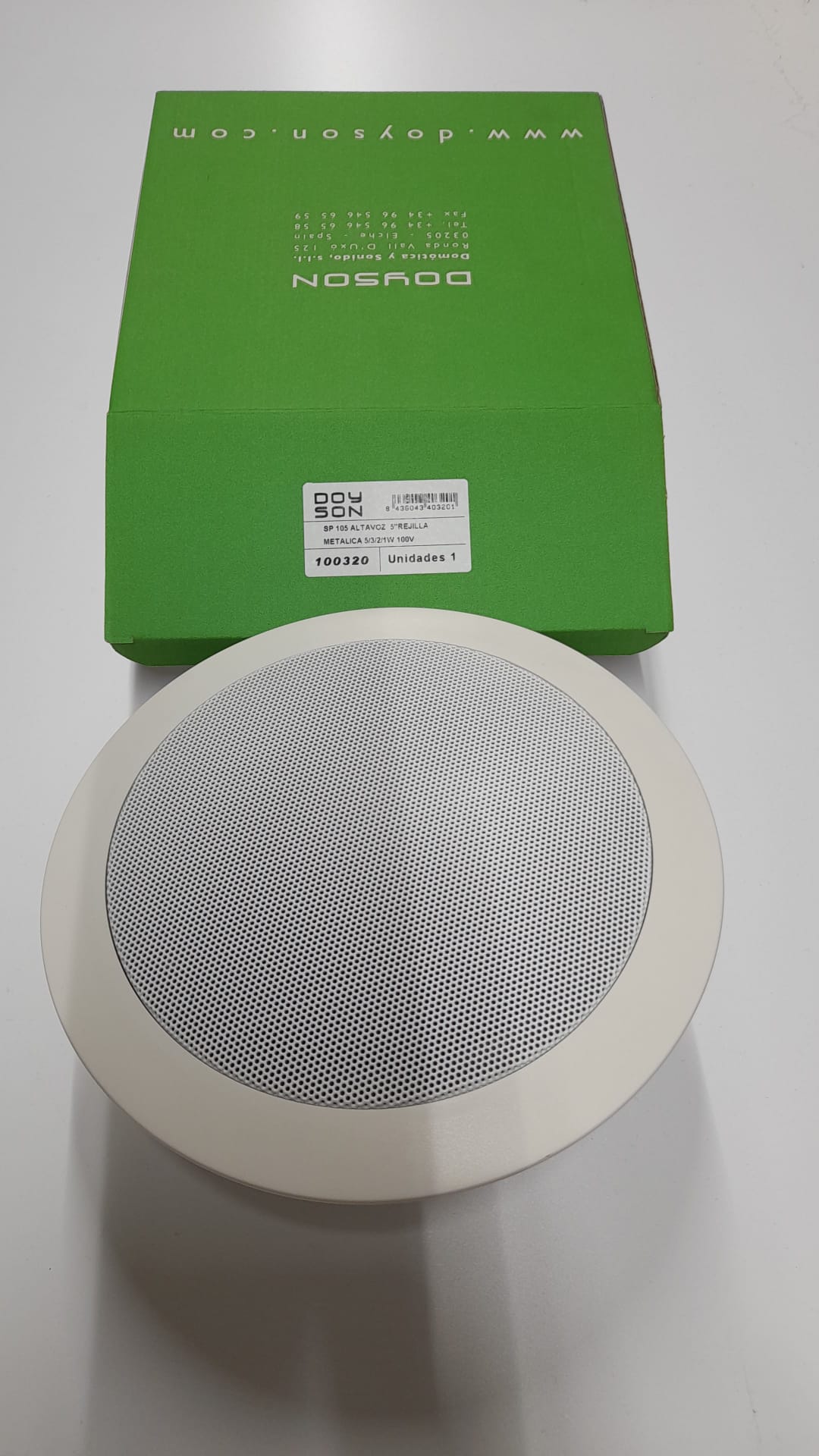 DOYSON - ALTAVOZ SP105 5" 5W REJILLA METALICO/A LINEA 100V BLANCO