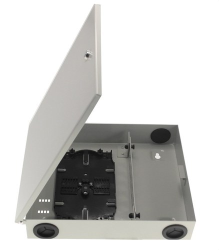 KEYNET SYSTEMS - Caja empalmedistribución interior 12 fibras opticas 1bx12f 12 SC 275x225x55mm metal - Imagen 2