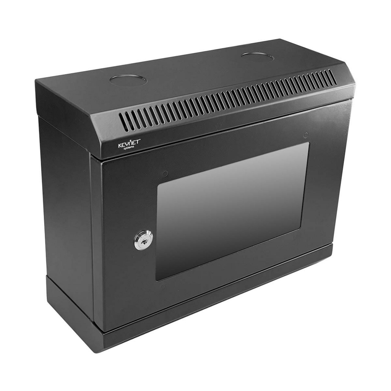 KEYNET SYSTEMS - Rack 10" pared 4-6Ux350x140mm carga 15 kg puerta cristal llave - Imagen 2