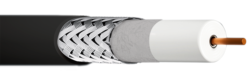 EKSELANS BY ITS - Cable coaxial 6,9mm conductor CCS 1,13mm 128 hilos PE negro 100m - Imagen 2