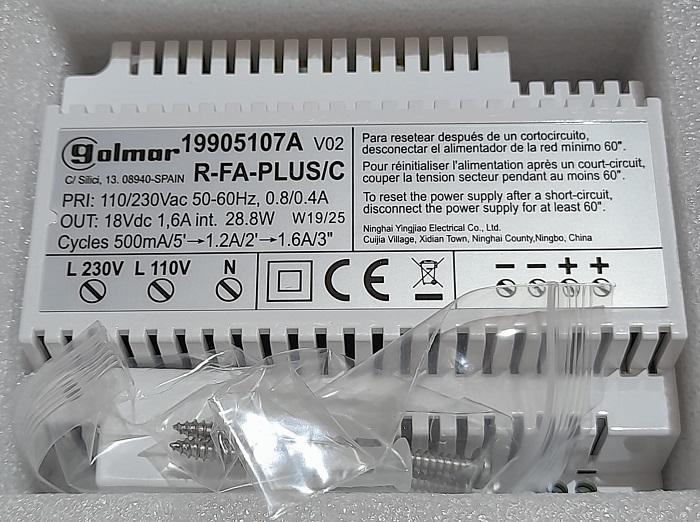 GOLMAR - R-Alimentador para 10 monitores/teléfono digital FA/PLUS/C