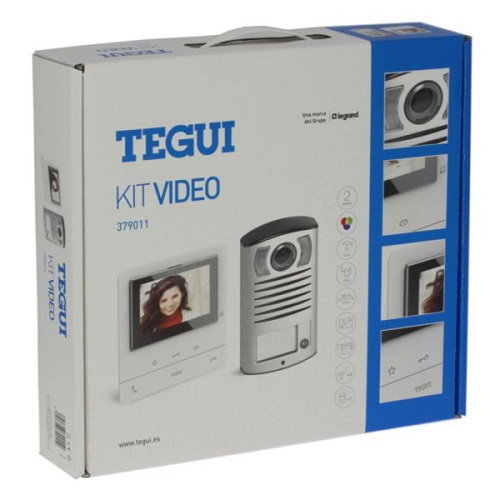 TEGUI - Kit vídeo 1 vivienda 2 hilos, placa LÍNEA 2000 y monitor Classe 100 básico - Imagen 2