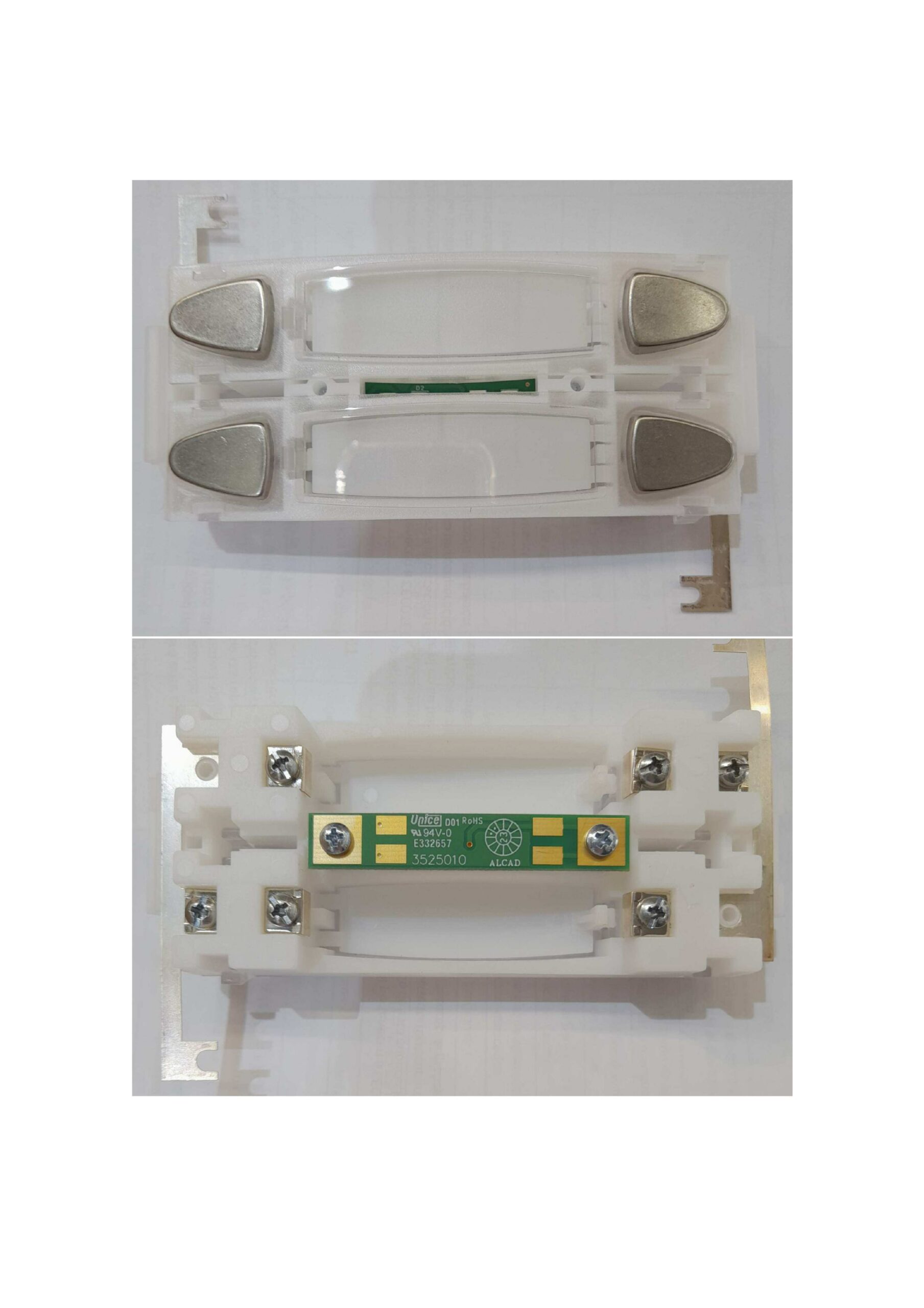 ALCAD - RPD-102 GRUPO DE 2 PULSADORES DOBLES L201 LED