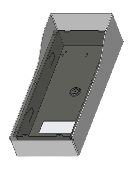 GALAK - Caja superficie con visera para placas TACTIL2 GALAK. Acero inoxidable 370 x 155 x 80 mm - Imagen 2