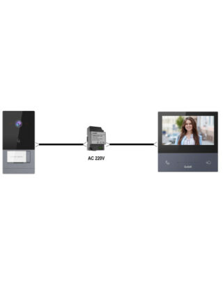 GALAK - VIDEOKIT 2 HILOS GALAK UNIFAMILIAR, CON PLACA DE SUPERFICIE Y MONITOR 7" WIFI