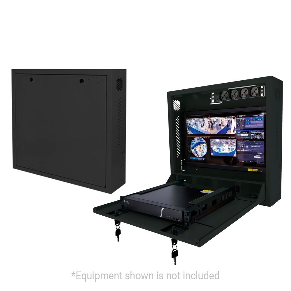 CCTV - Caja de Seguridad de Pared Color Negro