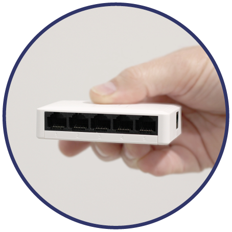 EKSELANS BY ITS - Switch Ethernet 5 puertos. 10 /100/1000, carcasa plástica - Imagen 2