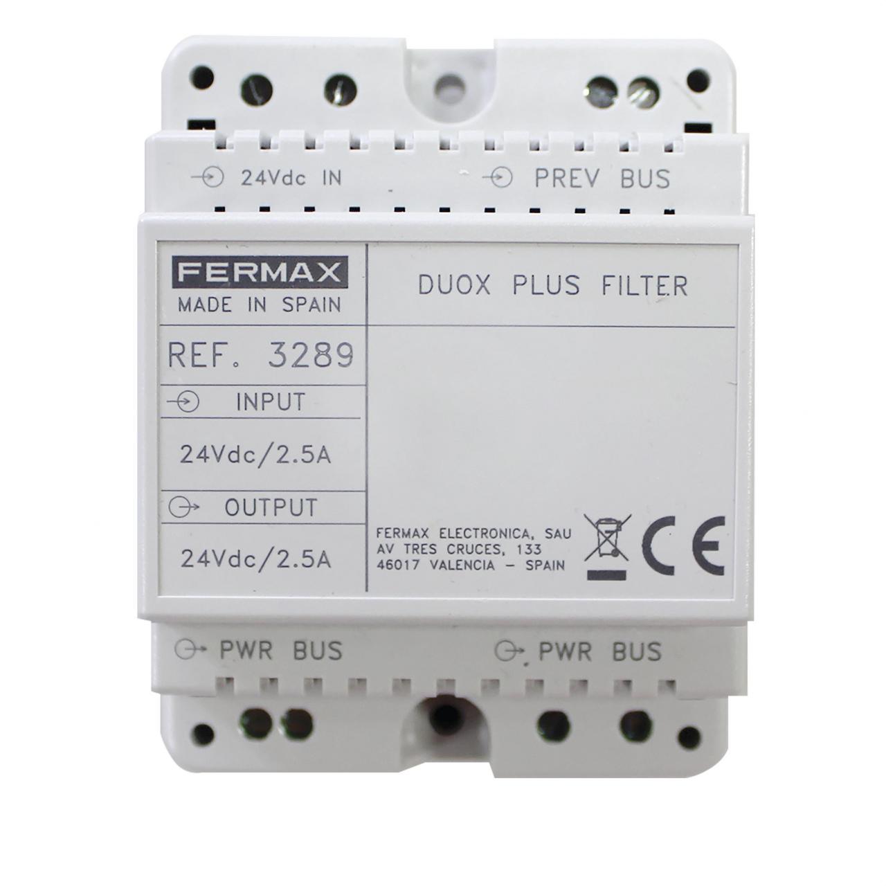FERMAX - Filtro DUOX PLUS 24VDC carril DIN-4 - Imagen 3