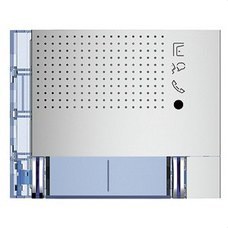 BTICINO - Placa frontal audio 2 pulsadores 2 columnas acabado Allmetal