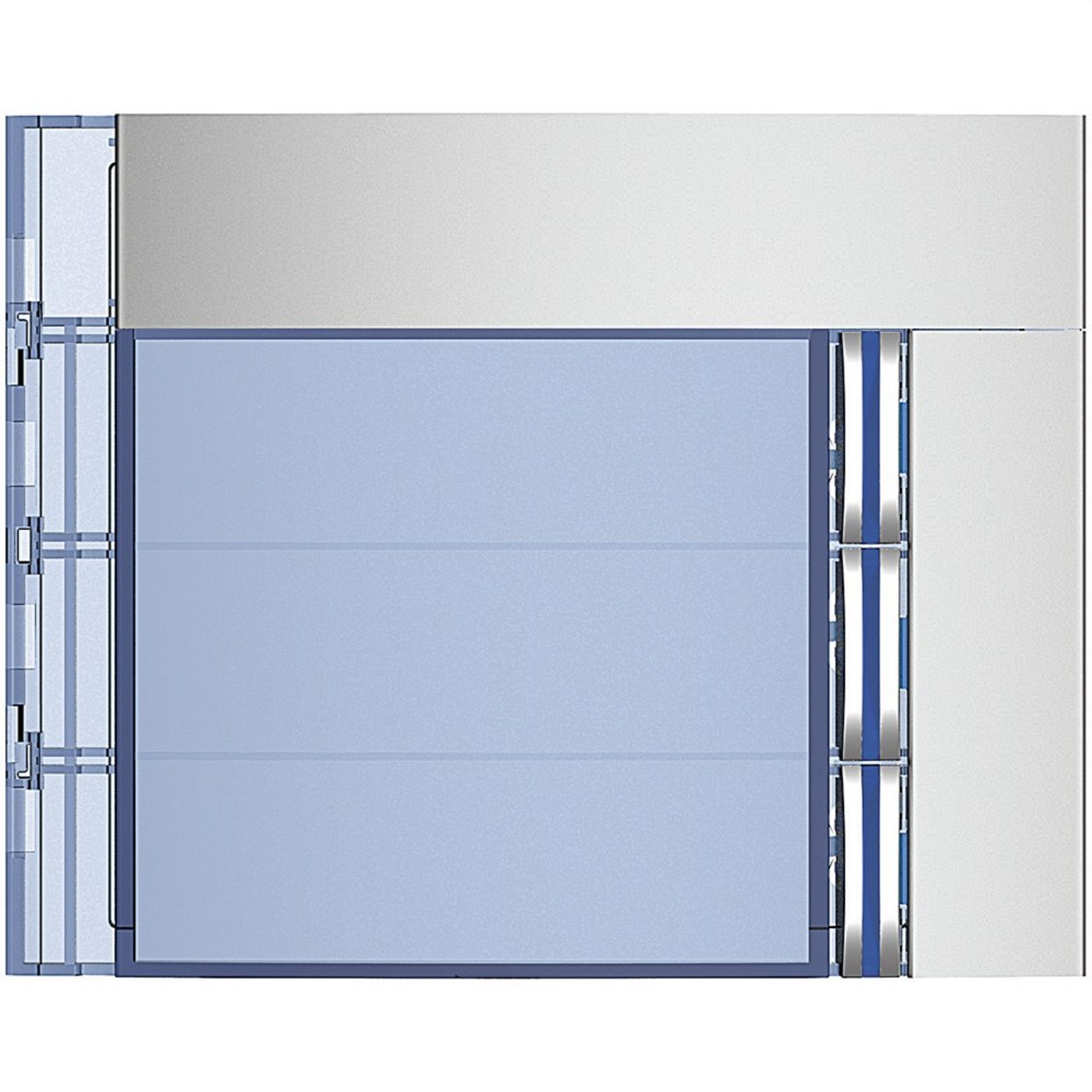 BTICINO - Placa frontal pulsador 3 pulsadores 1 columna acabado Allmetal - Imagen 2