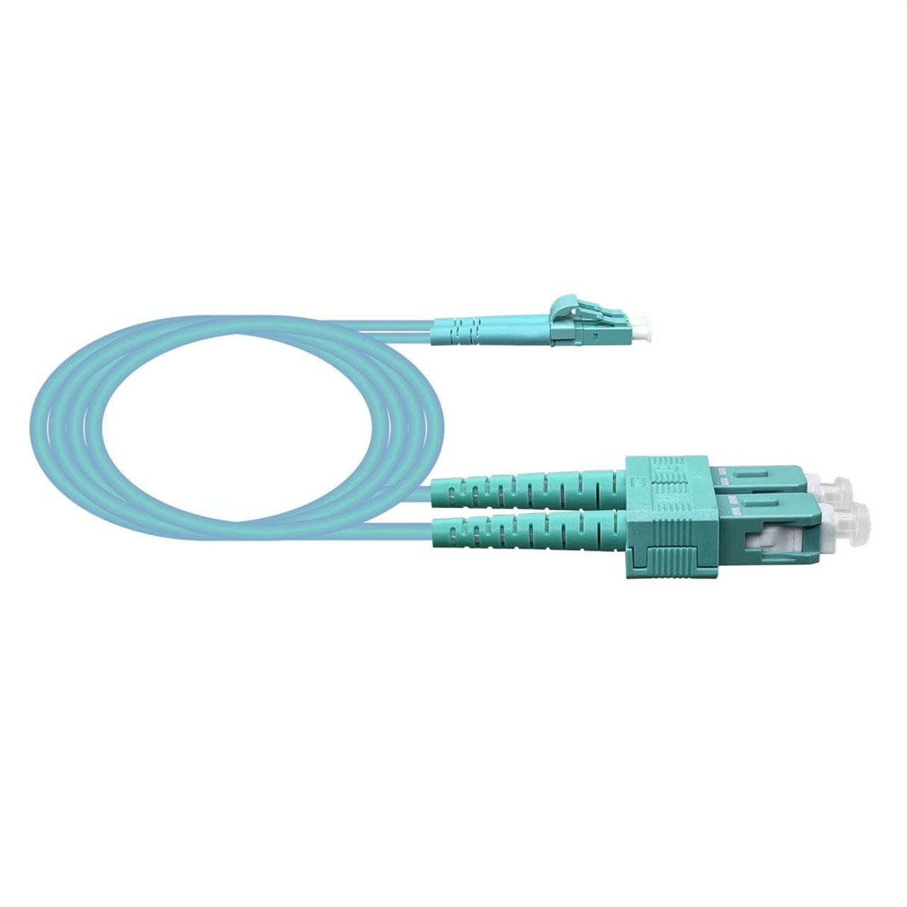KEYNET SYSTEMS - Latiguillo DX LC/UPC-SC/UPC MM 50/125 0M3-300 1,9mm LSZH-FR aqua 1m - Imagen 2