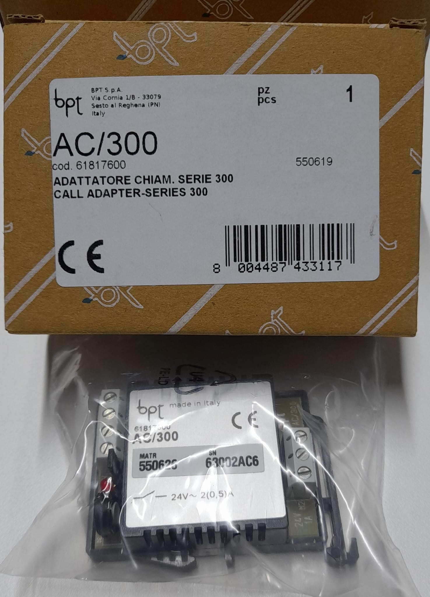 BPT - AC/300-CALL ADAPTER
