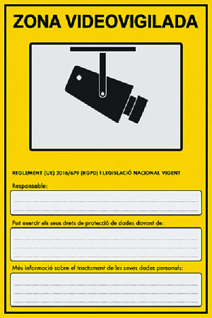CCTV - CARTEL ZONA VIDEOVIGILADA CATALA