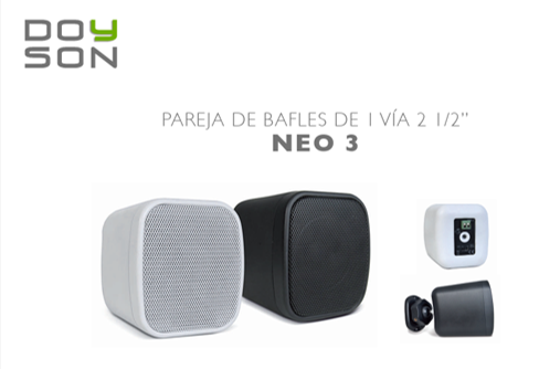DOYSON - Juego bafles NEO-3 1 vía 2,5" 50W 8Ohmm negro