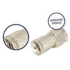 EKSELANS BY ITS - Conector F macho roscado con aletas y ring para cable 6,6-7,3mm