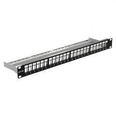 OPENETICS - Panel vacío 19" 1 U 24 puertos UTP / STP slim con etiquetero