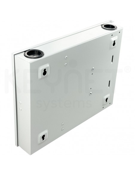 KEYNET SYSTEMS - Caja empalme-distribución 2 puertos paso 2 puertos acometidas 12 puertos SC + 12f metal 275x225x55mm - Imagen 2