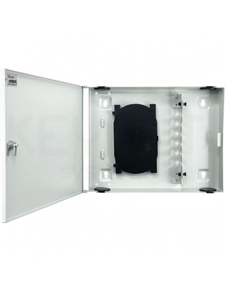 KEYNET SYSTEMS - Caja empalme-distribución 2 puertos paso 2 puertos acometidas 12 puertos SC + 12f metal 275x225x55mm - Imagen 3